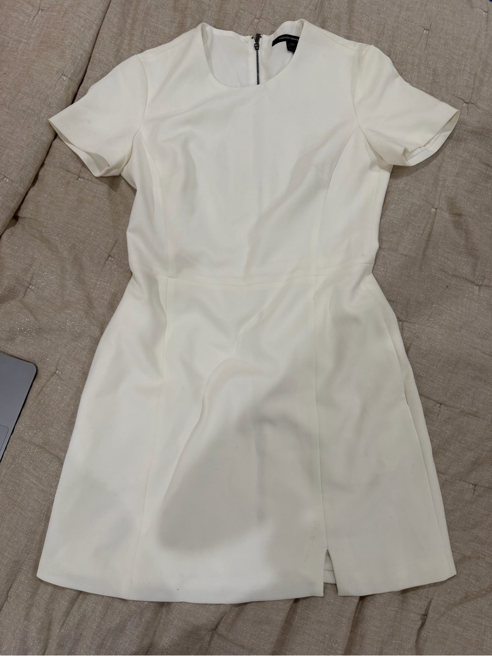 French connection a line mini white dress fit and flare